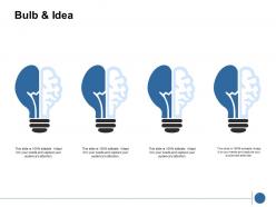 Bulb and idea innovation management k203 ppt powerpoint presentation gallery format