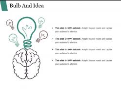 Bulb and idea powerpoint presentation examples
