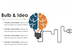 Bulb and idea ppt slide