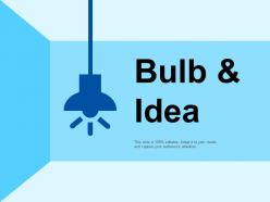 Bulb and idea technology ppt summary background designs