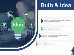 Bulb and idea with creative innovation idea ppt slides