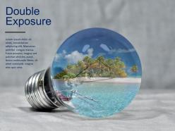 Bulb beach double exposure creative visual effect