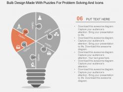 10486722 style puzzles matrix 6 piece powerpoint presentation diagram infographic slide