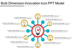Bulb dimension innovation icon ppt model