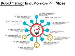Bulb Dimension Innovation Icon Ppt Slides