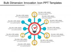 Bulb dimension innovation icon ppt templates