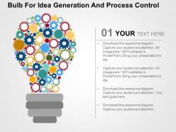 Bulb for idea generation and process control flat powerpoint design