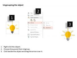 56447178 style variety 3 idea-bulb 5 piece powerpoint presentation diagram infographic slide