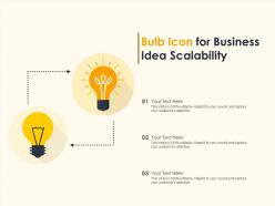 Bulb icon for business idea scalability