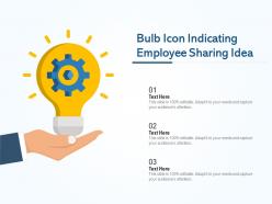 Bulb icon indicating employee sharing idea