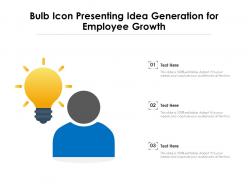 Bulb icon presenting idea generation for employee growth