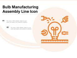 Bulb manufacturing assembly line icon