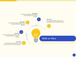 Bulb or idea angel investor ppt elements
