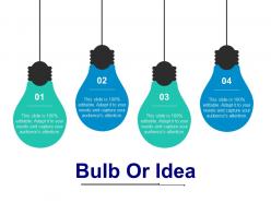 25644641 style variety 3 idea-bulb 4 piece powerpoint presentation diagram infographic slide