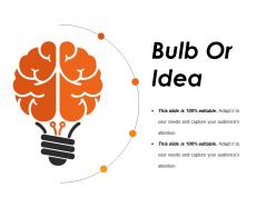 Bulb or idea example of ppt presentation
