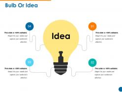 Bulb or idea example of ppt template 1