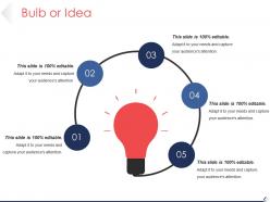 52257026 style variety 3 idea-bulb 6 piece powerpoint presentation diagram infographic slide