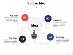 Bulb or idea innovation f501 ppt powerpoint presentation inspiration master slide