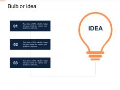 Bulb or idea innovation l326 ppt powerpoint presentation gallery