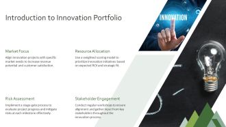 Bulb Or Idea Innovation Portfolio PPT Summary AT Adaptable Professional