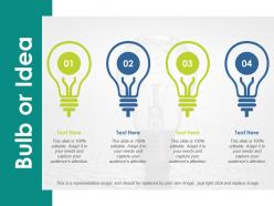 Bulb or idea innovation ppt summary design inspiration