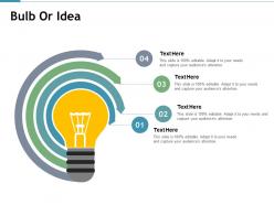 Bulb or idea innovation process f504 ppt powerpoint presentation inspiration sample