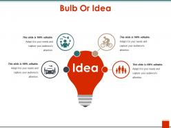 40382779 style variety 3 idea-bulb 4 piece powerpoint presentation diagram infographic slide