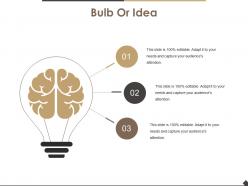 Bulb or idea powerpoint slide background