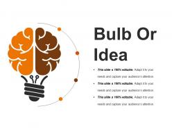 Bulb or idea powerpoint slide background image