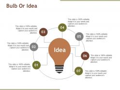 Bulb or idea powerpoint slide influencers
