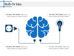 Bulb or idea powerpoint slide presentation examples