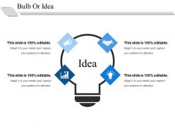 Bulb or idea ppt background image