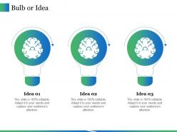 Bulb or idea ppt icon graphics template