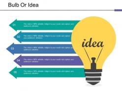 Bulb or idea ppt ideas ppt infographics