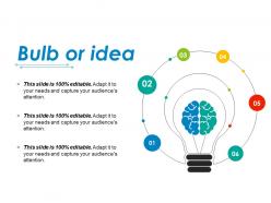 Bulb or idea ppt infographic template show