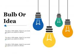 Bulb or idea ppt infographics example introduction