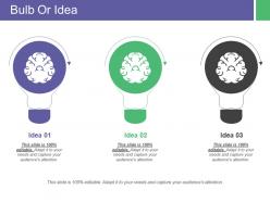 Bulb or idea ppt inspiration background designs