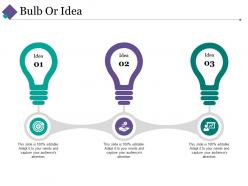 Bulb or idea ppt inspiration samples