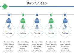 Bulb or idea ppt layouts