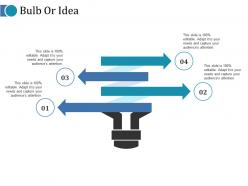 99268413 style variety 3 idea-bulb 4 piece powerpoint presentation diagram infographic slide
