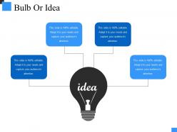 Bulb or idea ppt model