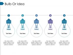 Bulb or idea ppt model master slide
