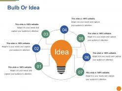 Bulb or idea ppt pictures example introduction