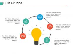 91144391 style variety 3 idea-bulb 5 piece powerpoint presentation diagram infographic slide