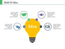 19548701 style variety 3 idea-bulb 4 piece powerpoint presentation diagram infographic slide