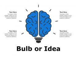 Bulb or idea ppt powerpoint presentation background images