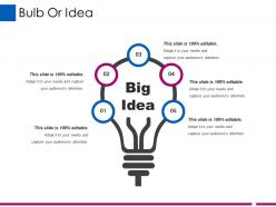 81158910 style variety 3 idea-bulb 5 piece powerpoint presentation diagram infographic slide