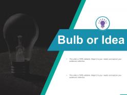 Bulb or idea ppt show background image