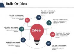 Bulb or idea ppt slides graphic images