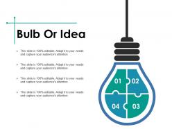 Bulb or idea ppt slides graphic tips